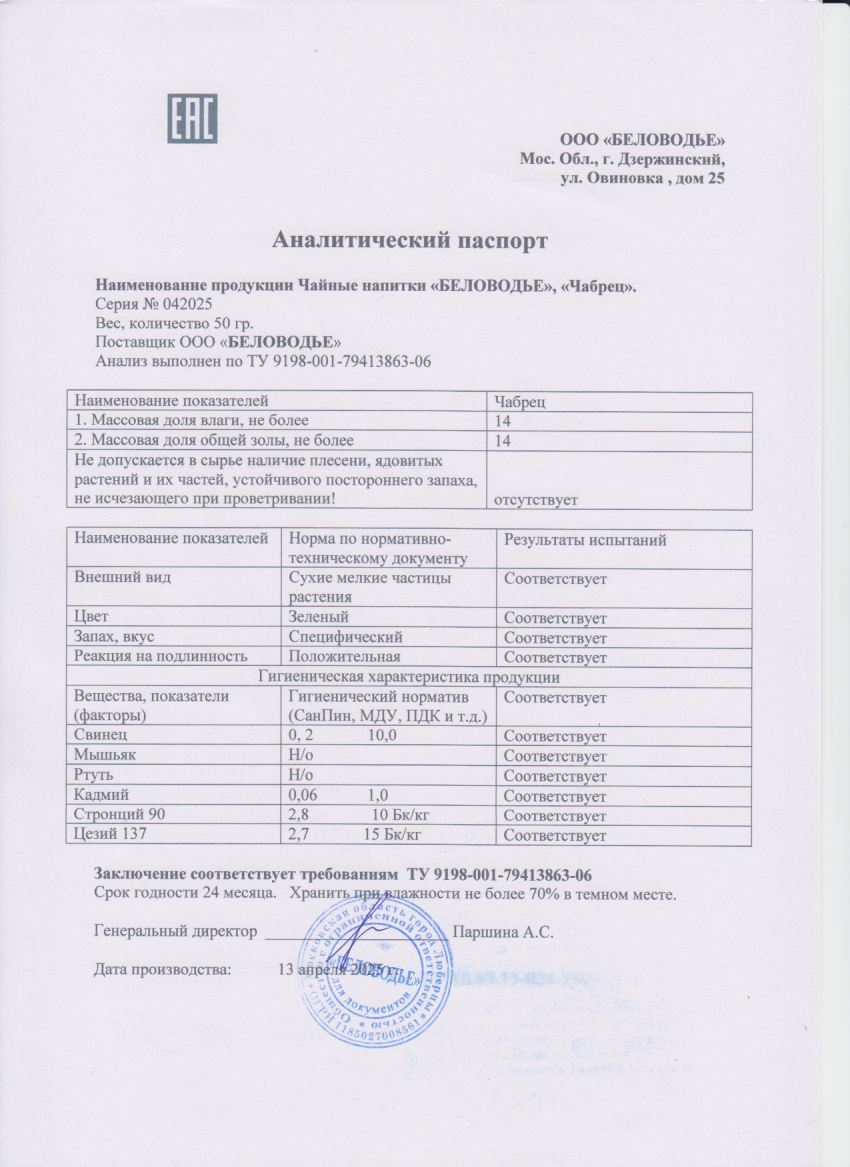 Паспорт №042025